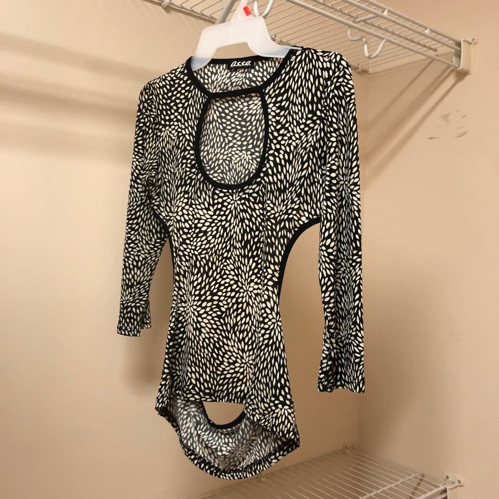 O.S.S.A. Shimmering Top with cut out back